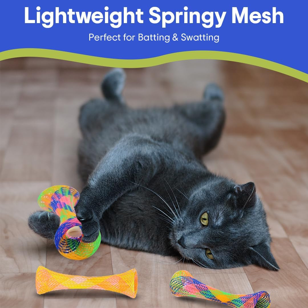 Ethical Pet Catnip Cat or Kitten Toy, Colorful Fun Tubes. Interactive Bouncy Cat Toy, Assorted Color
