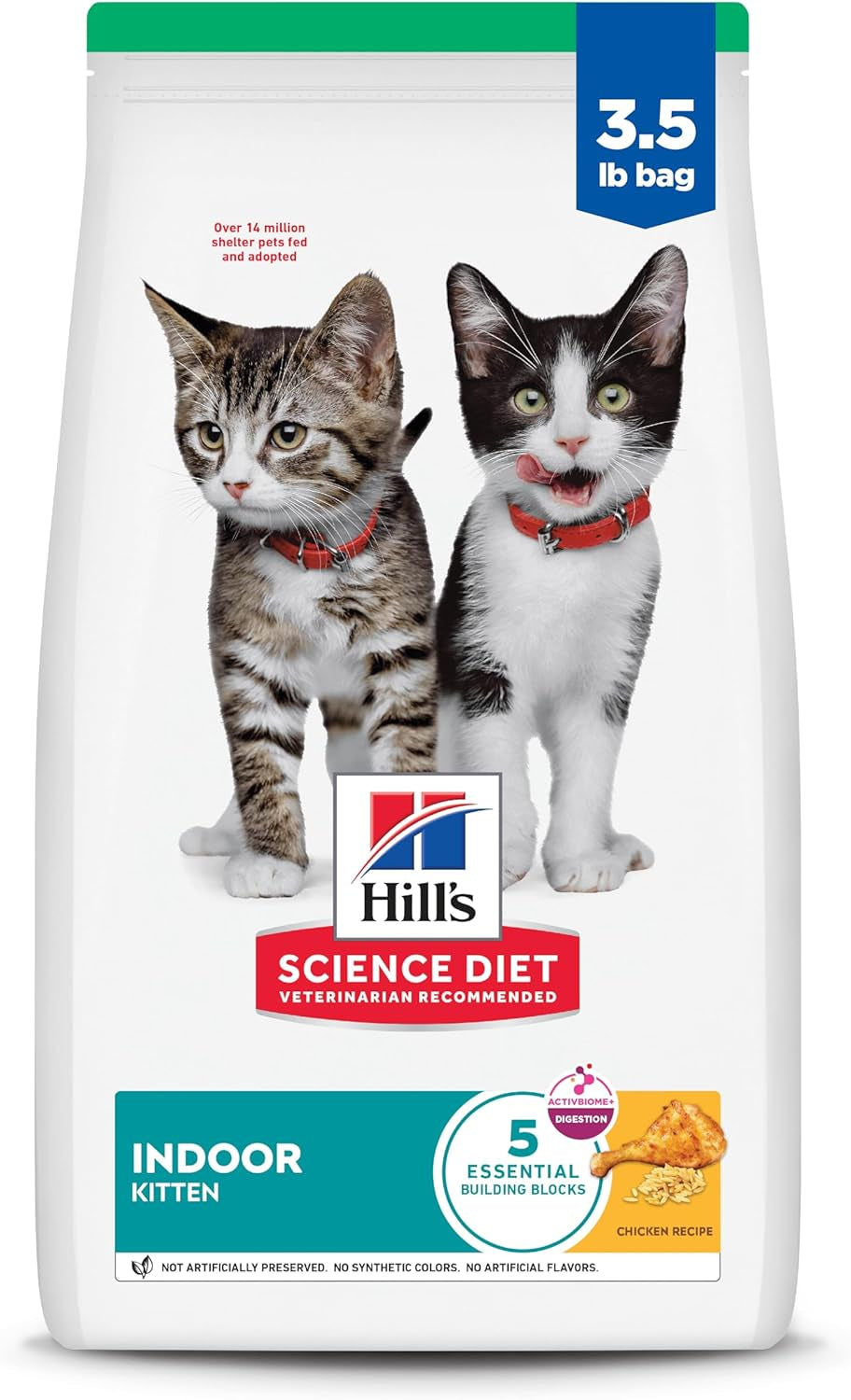 Dry Cat Food, Kitten, Indoor, Chicken Recipe, 3.5 Lb. Bag